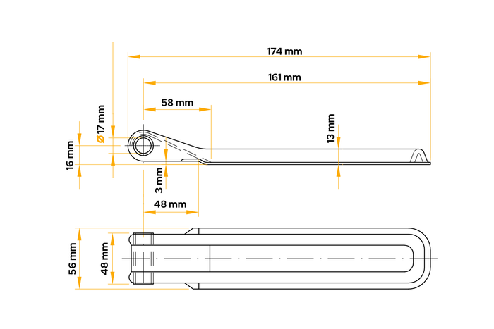 WINTERHOFF BSCH 10-17-170 aanhangwagenzijscharnier voor montage aan aanhangwagenzijde