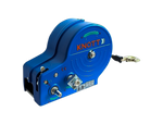 Handlier KNOTT 1150 kg voor aanhangwagens met een blauwe behuizing en een band
