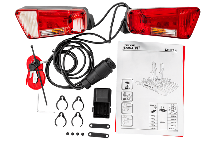 Inter Pack New Spider 4 fietsendrager voor op de trekhaak, geschikt voor 4 fietsen
