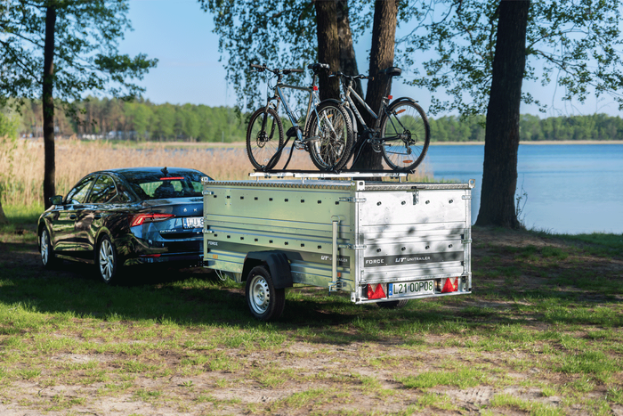 Enkelassige aanhanger 264x125 UNITRAILER FORCE 264 KIPP met BIS-zijwanden en aluminium afdekking