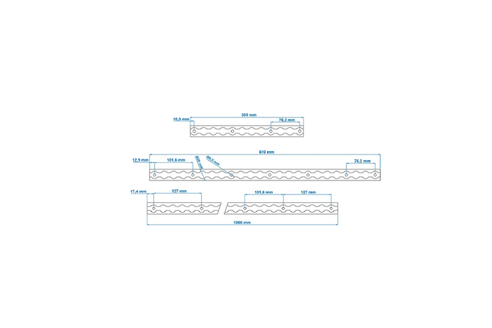 ProPlus 342174 vrachtrail voor luchtvaartmaatschappijen, aluminium vrachtrail, 60 cm