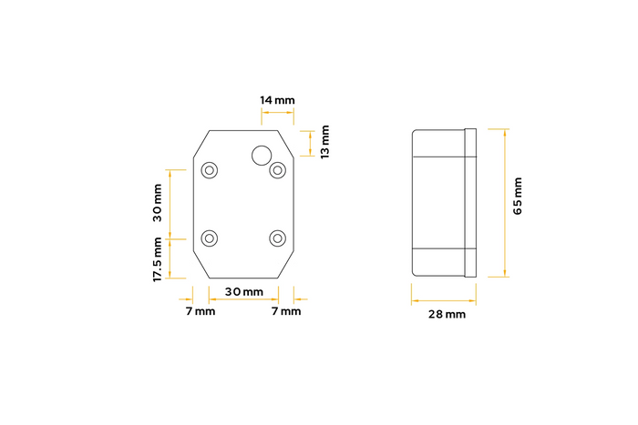 ASPÖCK FLEXIPOINT I markeringslamp universeel wit/rood