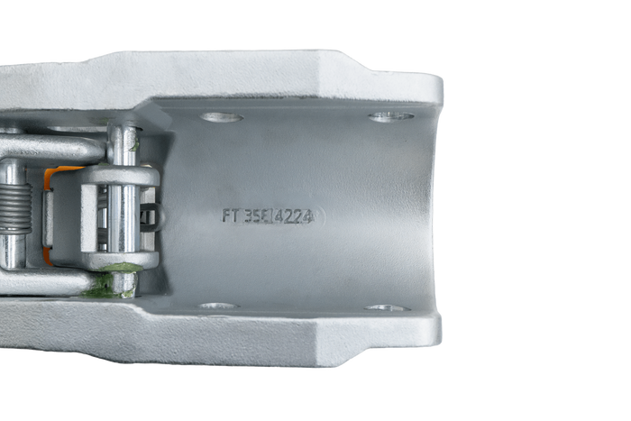 STEELPRESS BC-3500E-00-02+SD kogelkoppeling voor een 3500kg aanhangwagen met een 60,5mm gietijzeren buisdissel