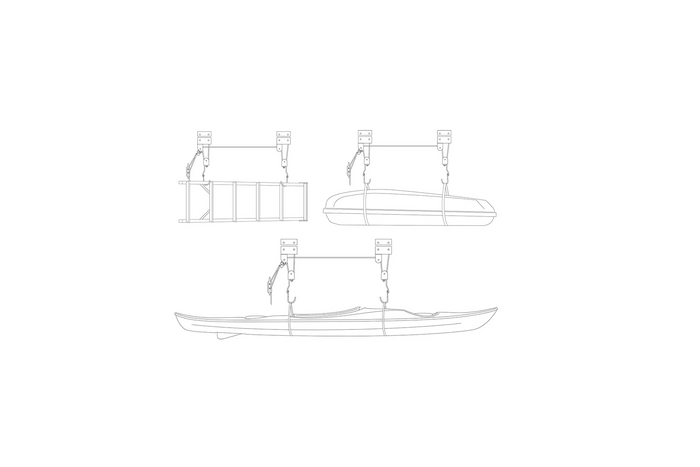 ProPlus 730915V01 plafondhanger voor fiets, kajak en ladder, 57 kg