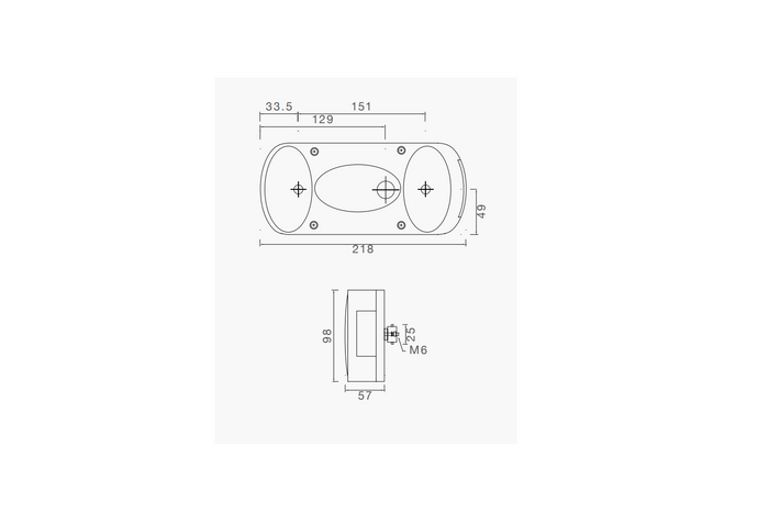 Achterlicht ASPÖCK MIDIPOINT II 24-3210-007 bajonet 5-pins 5 functies universeel