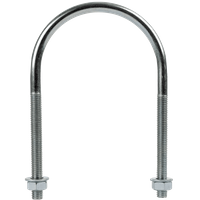 Ronde klem M8 met moeren en ringen 77/136