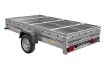 Enkelassige aanhanger op veren 264x150 UNITRAILER GARDEN 265/R KIPP met H-0 frame en grijze afdekking