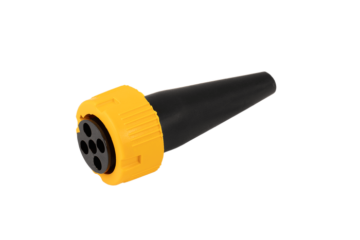 MANTES connector voor achterlichten aanhanger bajonet 5-PIN, geel, links
