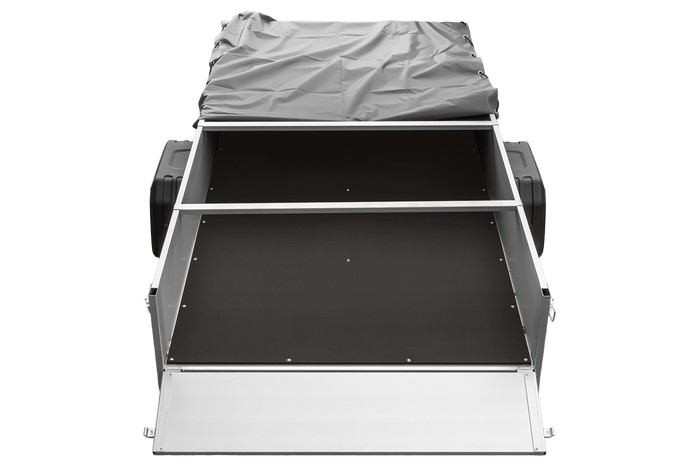 Autoaanhanger met aluminium zijwanden 264x125 Unitrailer Garden 264 KIPP ALU met H-0 frame en grijze afdekking
