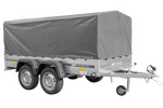 Twee-assige aanhanger 264x125 UNITRAILER GARDEN 264/2 KIPP met H-800 frame en grijze kap