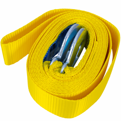 Sleepkabel met haken UNITRAILER sleepband 5m/50mm/4t geel