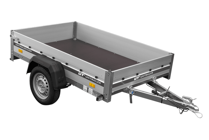 Aanhangwagen op veren met aluminium zijwanden 200x125 Unitrailer Garden 201/R KIPP ALU