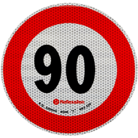 Snelheidslimiet sticker 90 KM/U