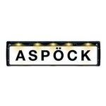 Kentekenplaathouder met LED-verlichting, ASPOCK FLEXLED 12V-kabel van 0,8 m.