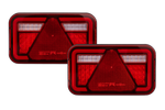 ASPÖCK MULTILED IV LED-achterlichten met 5-pins bajonetaansluiting en 7 functies links en rechts.