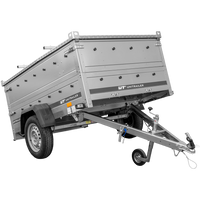 Lichte aanhanger 200x125 UNITRAILER GARDEN 201 KIPP met BIS-zijwanden en aluminium afdekking