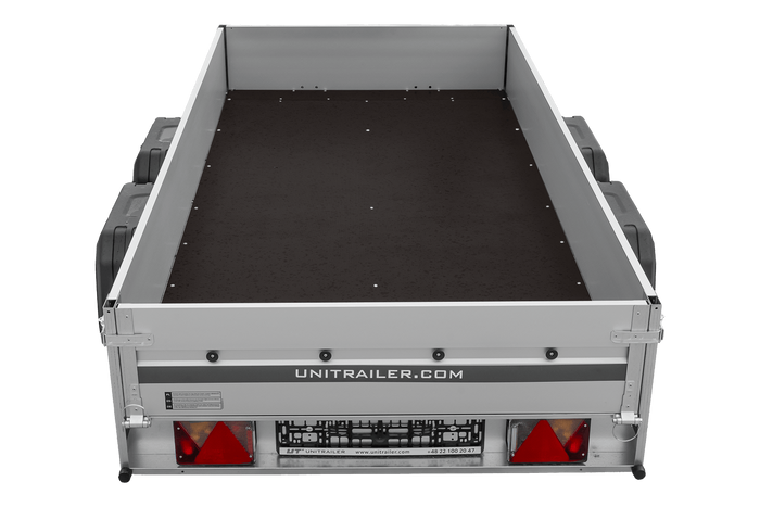 Tweeassige aanhanger met aluminium zijwanden 264x125 Unitrailer Garden 264/2 KIPP ALU