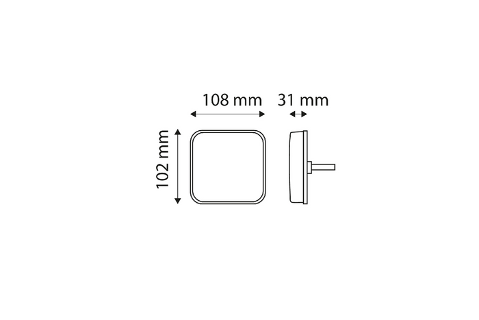 TT TECHNOLOGY TT.12523L+TT.12523P LED-achterlichten met 4 functies links en rechts
