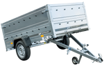Enkelassige aanhanger 230x125 UNITRAILER GARDEN 230 KIPP met BIS-zijwanden