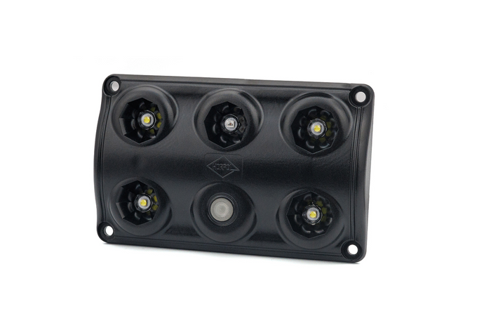 HORPOL LWD2157/CZ LED 900lm zwarte interieur autolamp met schakelaar en rode diode