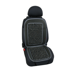 LAMPA Evoluzione grijs houten kralen zitkussen, autostoelmat