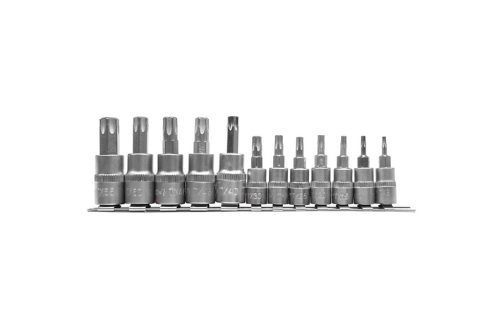 Set van twaalf TORX-sleutels op een rail YATO YT-04331
