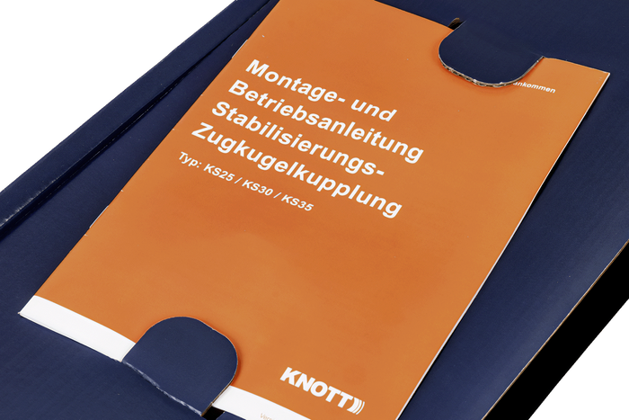 KNOTT KS30 kogelkoppeling met stabilisator  3000kg voor aanhanger met 50mm buisdissel