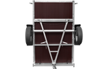 Lichte autoaanhanger tot 750 kg GARDEN TRAILER 201 KIPP met steunwiel, mesh zijkanten en H-800 frame met blauw zeildoek