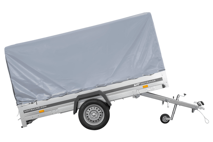 Eenassige aanhangwagen 264x150 UNITRAILER GARDEN 265 KIPP met frame H-1100 en grijze huif