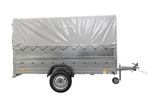 Lichte aanhangwagen 264x125 UNITRAILER GARDEN 264 KIPP met BIS zijwanden, H-800 frame en grijze kap