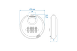 Rond hangslot met cijferslot ProPlus 341317 beugelhangslot met code 70 mm