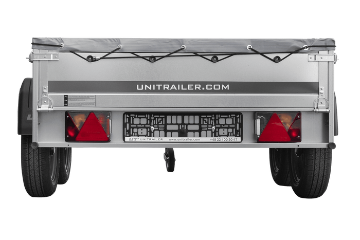 Twee-assige aanhanger 264x125 UNITRAILER GARDEN 264/2 KIPP met H-0 frame en grijze kap