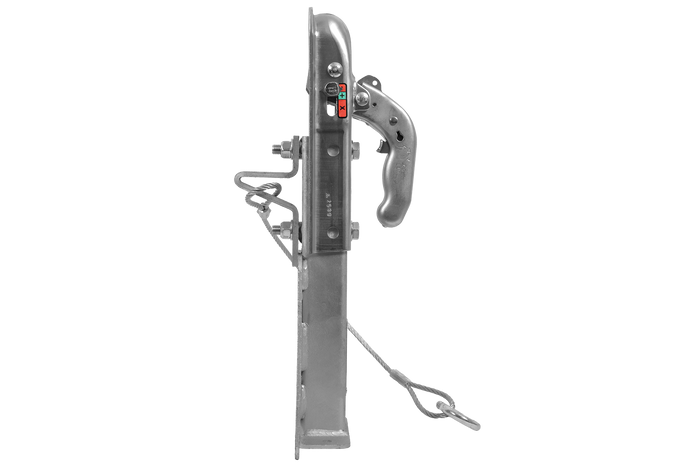 KNOTT KQ14-A+KZE7.5 kogelkoppeling voor een aanhanger van 1400 kg met een V-vormige dissel.