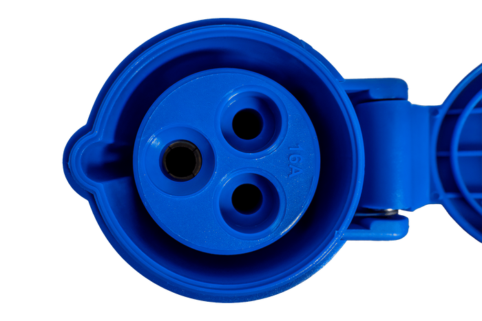 MANTES 2P+Z stopcontact, draagbaar stopcontact 16A 230V met klep