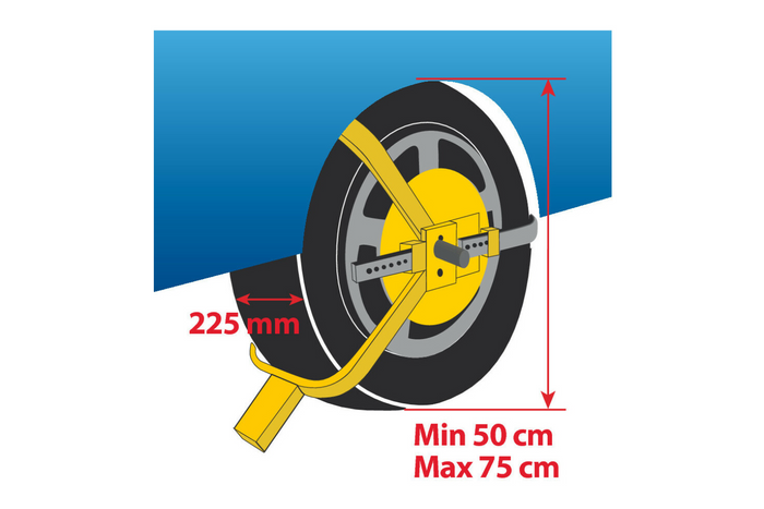 LAMPA WIELKLEM wielklem universeel voor 13–18" wielen
