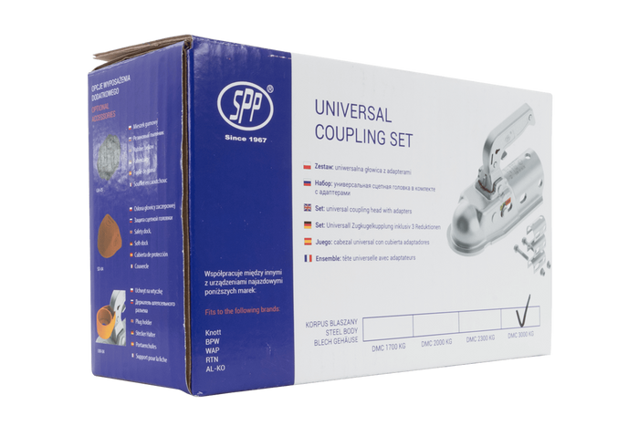 STEELPRESS BC-3000.1D-00-00+Z2 kogelkoppeling voor 3000kg aanhangwagen met 35-50mm buisvormige dissel