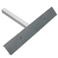 OUTLET UNITRAILER vlakke zijsteun, lengte 59 cm, hoogte 40 cm, voor boottrailer, GRIJS