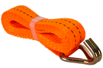 Set van vier UNITRAILER 3m/35mm/2t oranje transportbanden met spaninrichting