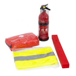 HERMON autoset: EHBO-doos, brandblusser, driehoek, vest