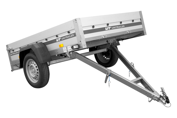 Aanhangwagen met aluminium zijwanden 200x125 Unitrailer Garden 201 KIPP ALU