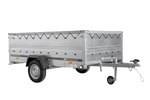 Autotrailer 264x150 UNITRAILER GARDEN 265 KIPP met opzetborden, H-0 frame en grijze huif