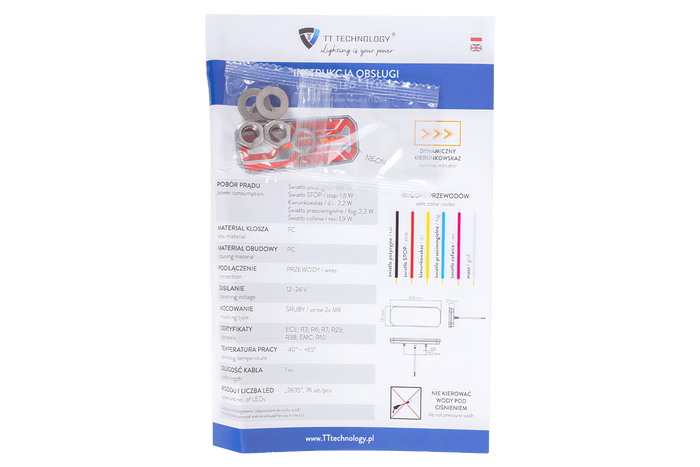 TT Technology TT.12514 LED-achterlicht, 5 functies, universeel