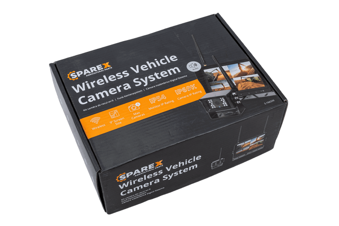 Draadloos achteruitrijsysteem SPAREX S.166339 monitor 9" + camera
