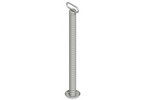 Vaste steun met gegolfde buis KNOTT 6D6585.001 voor aanhanger van 800 kg 48 mm 705 mm