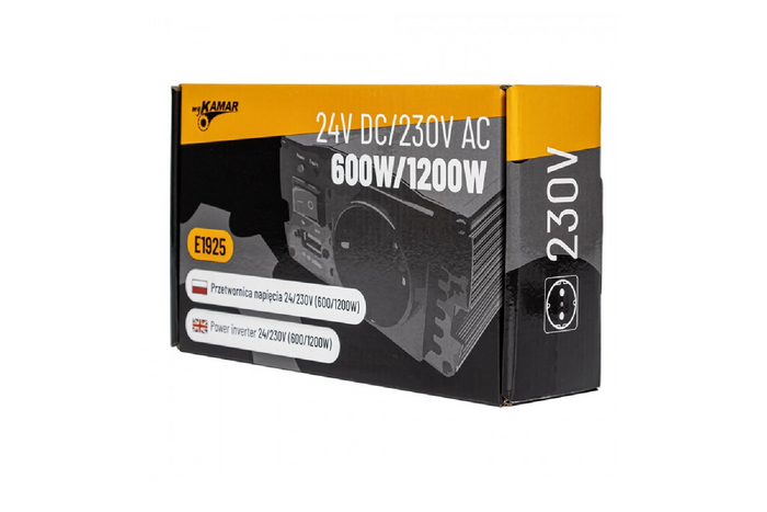 Spanningsomvormer 24V/230V (600/1200W) KAMAR E1925