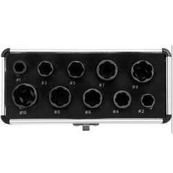 YATO YT-06031 schroefverwijderaars 9-19mm 10 stuks.