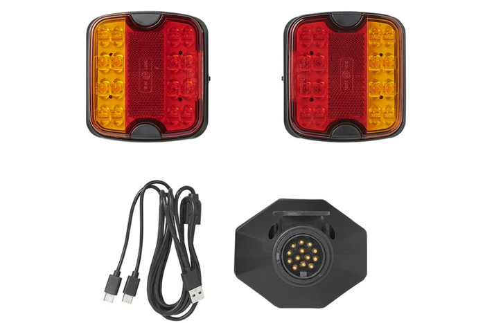 ProPlus LED 13-pins achterlichten met 4 functies (links + rechts), magnetisch, Bluetooth