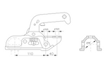 WINTERHOFF WW 30-D3-K1212 kogelkoppeling voor aanhanger van 3000 kg met dissel van 50-51 mm buis, gietijzer