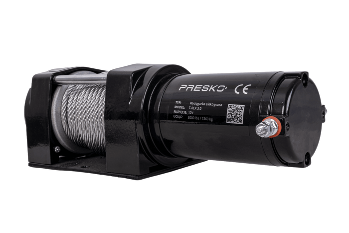 Elektrische lier voor aanhanger PRESKO T-REX 3.0 12V 1360kg met 11m stalen kabel