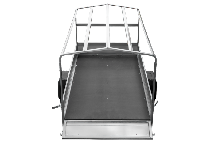 Autoaanhanger 264x125 UNITRAILER GARDEN 264 KIPP met H-800 frame en grijze kap